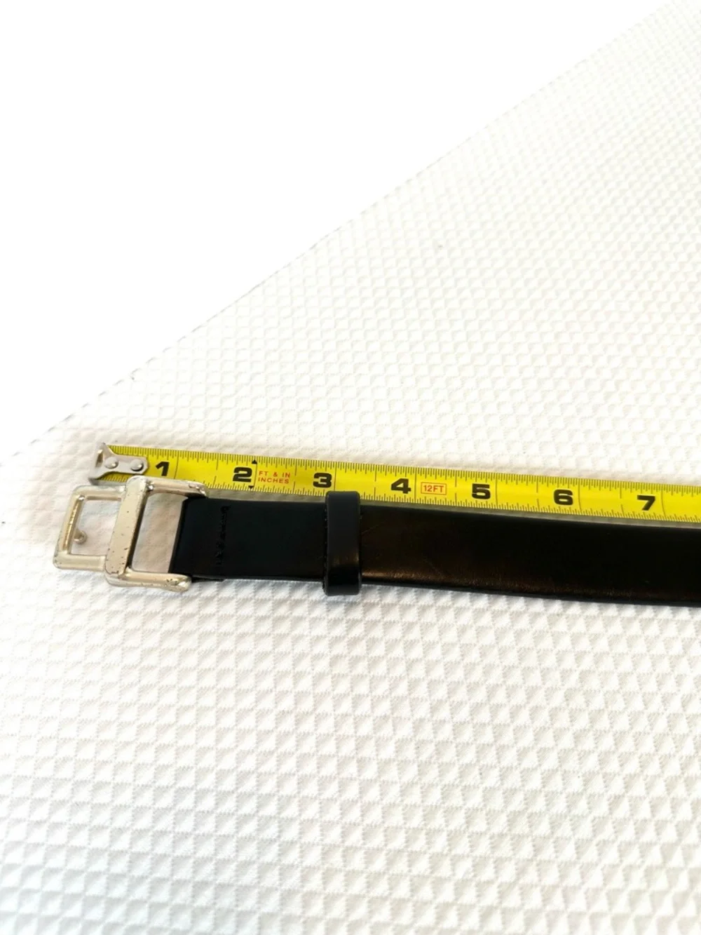 Banana‎ Republic Black Leather Belt with Silver Pop in Buckle EUC 1 inch wide
